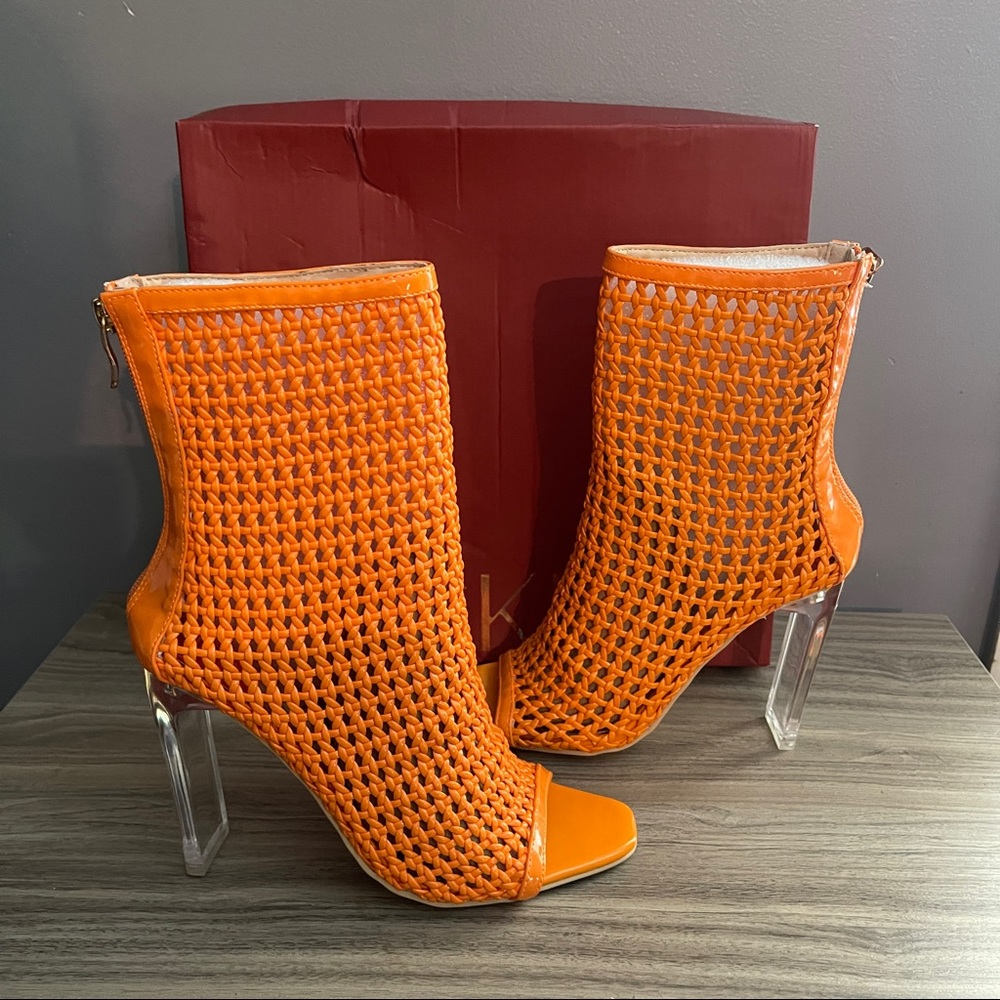 Mackin J Women’s Open Toe Weaved Mesh Bootie